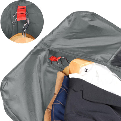 48 Inch Garment Bags for Travel Heavy Duty Travel Suit Bag for Men Women with Buckles & Shoulder Strap Garment Bags for Hanging Clothes, Black