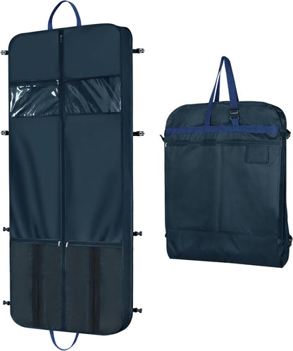 48 Inch Garment Bags for Travel Heavy Duty Travel Suit Bag for Men Women with Buckles & Shoulder Strap Garment Bags for Hanging Clothes, Black