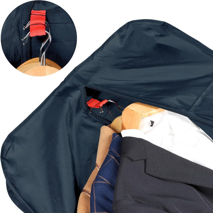 48 Inch Garment Bags for Travel Heavy Duty Travel Suit Bag for Men Women with Buckles & Shoulder Strap Garment Bags for Hanging Clothes, Black