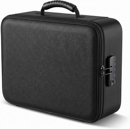 Fireproof Document Box (Soft-Shell) with Lock, 5200°F Fireproof & Water-Resistant File Organizer for Important Documents, Certificates, Passport & 14" Laptop, Home Office Travel