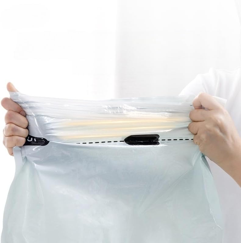 Vacuum Storage Bags for Clothing - 6 Pack Roll-Up, 40×60cm (15.7"×23.6"), No Vacuum Needed, Compression Packing Bags for Clothes, Carry-On Luggage, Camping, and Travel