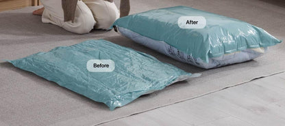 Vacuum Storage Bags for Clothing - 6 Pack Roll-Up, 40×60cm (15.7"×23.6"), No Vacuum Needed, Compression Packing Bags for Clothes, Carry-On Luggage, Camping, and Travel