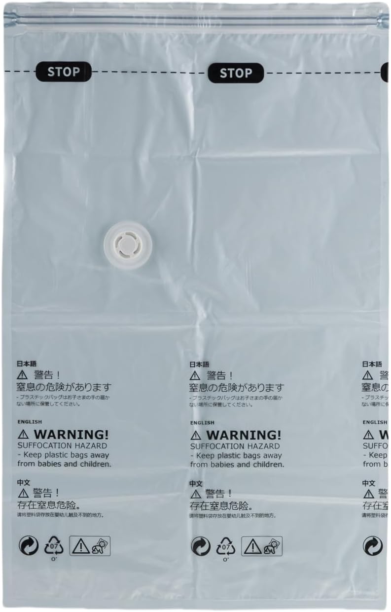 Vacuum Storage Bags for Clothing - 6 Pack Roll-Up, 40×60cm (15.7"×23.6"), No Vacuum Needed, Compression Packing Bags for Clothes, Carry-On Luggage, Camping, and Travel