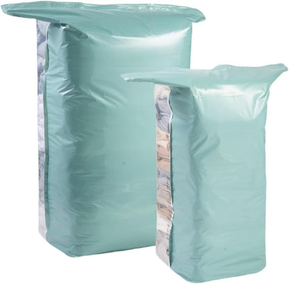 Vacuum Storage Bags for Clothing - 6 Pack Roll-Up, 40×60cm (15.7"×23.6"), No Vacuum Needed, Compression Packing Bags for Clothes, Carry-On Luggage, Camping, and Travel