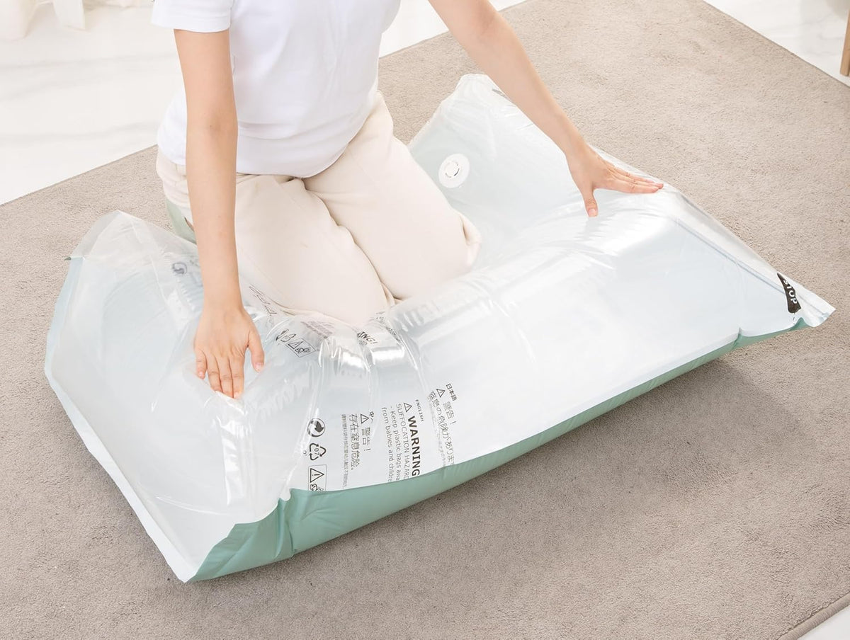 Vacuum Storage Bags for Clothing - 6 Pack Roll-Up, 40×60cm (15.7"×23.6"), No Vacuum Needed, Compression Packing Bags for Clothes, Carry-On Luggage, Camping, and Travel