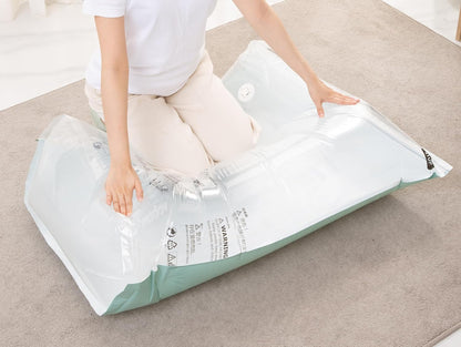 Vacuum Storage Bags for Clothing - 6 Pack Roll-Up, 40×60cm (15.7"×23.6"), No Vacuum Needed, Compression Packing Bags for Clothes, Carry-On Luggage, Camping, and Travel