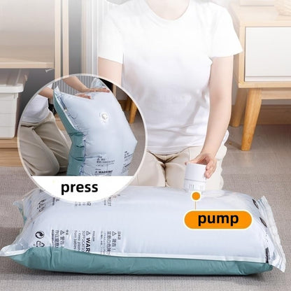 Vacuum Storage Bags for Clothing - 6 Pack Roll-Up, 40×60cm (15.7"×23.6"), No Vacuum Needed, Compression Packing Bags for Clothes, Carry-On Luggage, Camping, and Travel