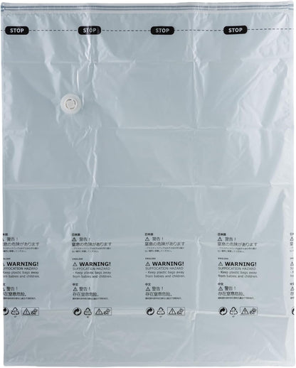 Vacuum Storage Bags for Clothing - 6 Pack Roll-Up, 40×60cm (15.7"×23.6"), No Vacuum Needed, Compression Packing Bags for Clothes, Carry-On Luggage, Camping, and Travel