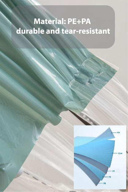Vacuum Storage Bags for Clothing - 6 Pack Roll-Up, 40×60cm (15.7"×23.6"), No Vacuum Needed, Compression Packing Bags for Clothes, Carry-On Luggage, Camping, and Travel