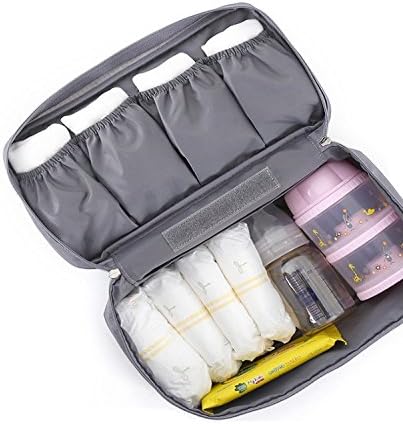 Fashion Portable Multi-Functional Travel Organizer Cosmetic Make-up Bag Luggage Storage Case Bra Underwear Pouch (Grey)