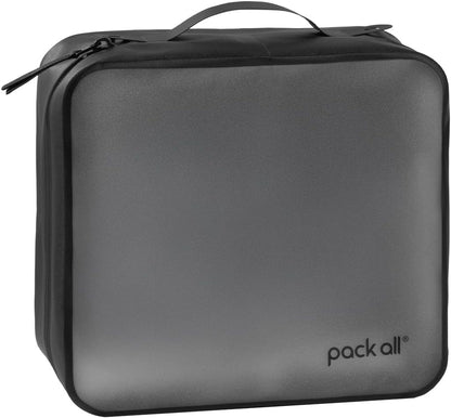 Frosted Clear Organizer Pouch, Lightweight TPU Zipper Bag with Full Opening, Transparent Water-Resistant Toiletry & Gear Storage for Travel, Camping, Hiking and Daily Use (Medium)
