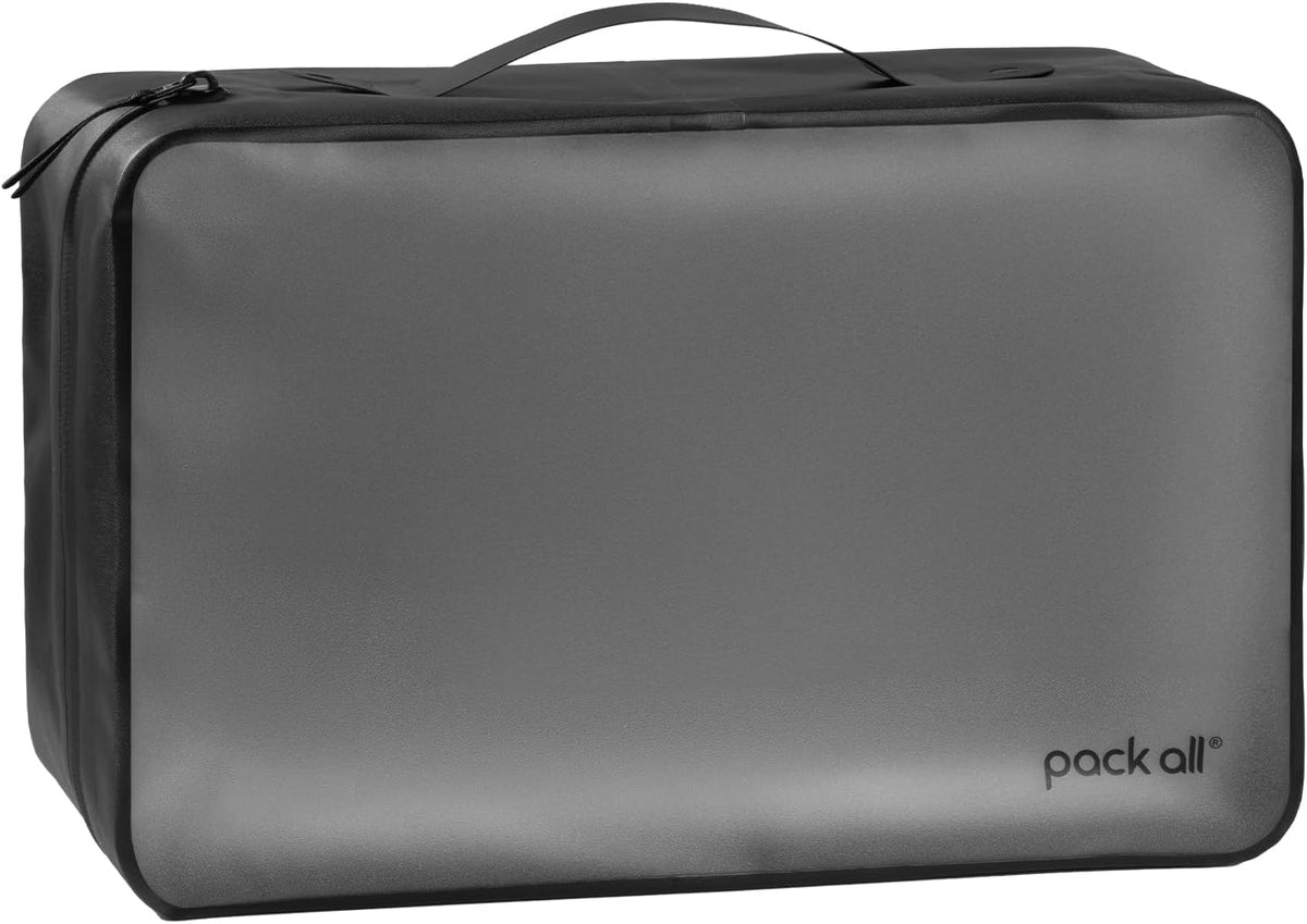 Frosted Clear Organizer Pouch, Lightweight TPU Zipper Bag with Full Opening, Transparent Water-Resistant Toiletry & Gear Storage for Travel, Camping, Hiking and Daily Use (Medium)