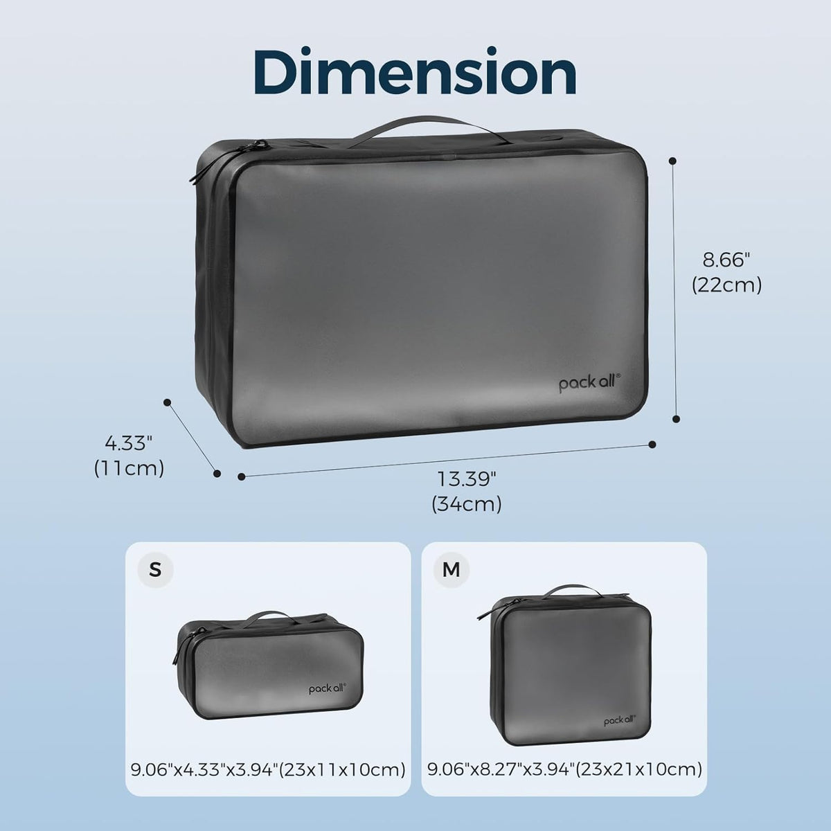 Frosted Clear Organizer Pouch, Lightweight TPU Zipper Bag with Full Opening, Transparent Water-Resistant Toiletry & Gear Storage for Travel, Camping, Hiking and Daily Use (Medium)