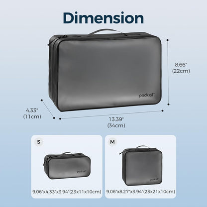 Frosted Clear Organizer Pouch, Lightweight TPU Zipper Bag with Full Opening, Transparent Water-Resistant Toiletry & Gear Storage for Travel, Camping, Hiking and Daily Use (Medium)