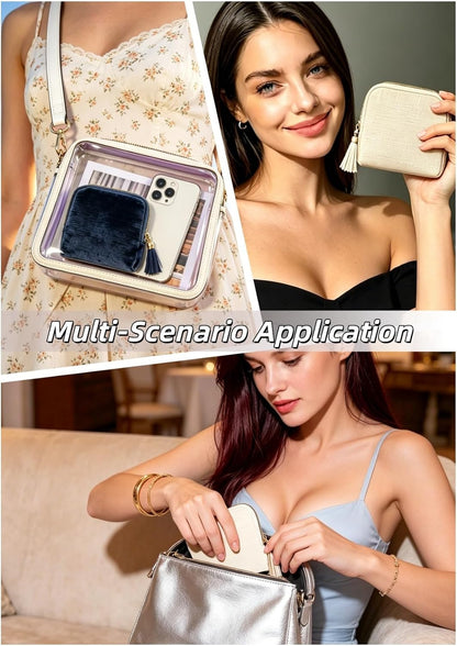 Mini Velvet Travel Jewelry Bag, Jewelry Organizer Pouch | Small Portable Jewelry Case for Earrings Rings Bracelets, Travel Jewelry Organizer, Gift for Women (Blue)