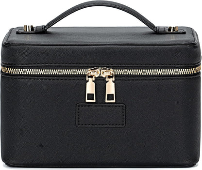 Makeup Bag Vanity Case for Women – Portable Cosmetic Bag Makeup Bag Organizer Travel Toiletry Bag with Removable Divider