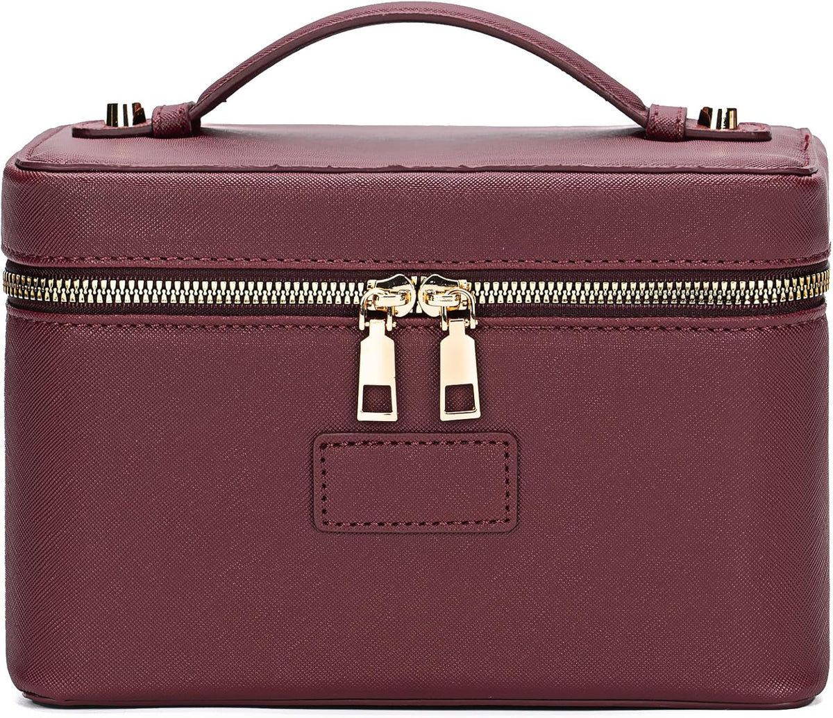 Makeup Bag Vanity Case for Women – Portable Cosmetic Bag Makeup Bag Organizer Travel Toiletry Bag with Removable Divider