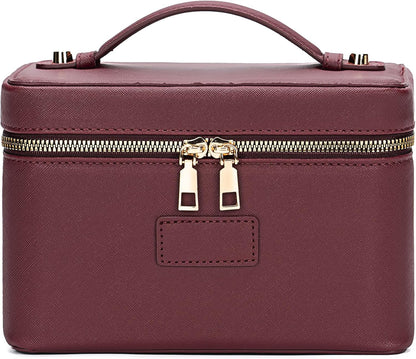 Makeup Bag Vanity Case for Women – Portable Cosmetic Bag Makeup Bag Organizer Travel Toiletry Bag with Removable Divider