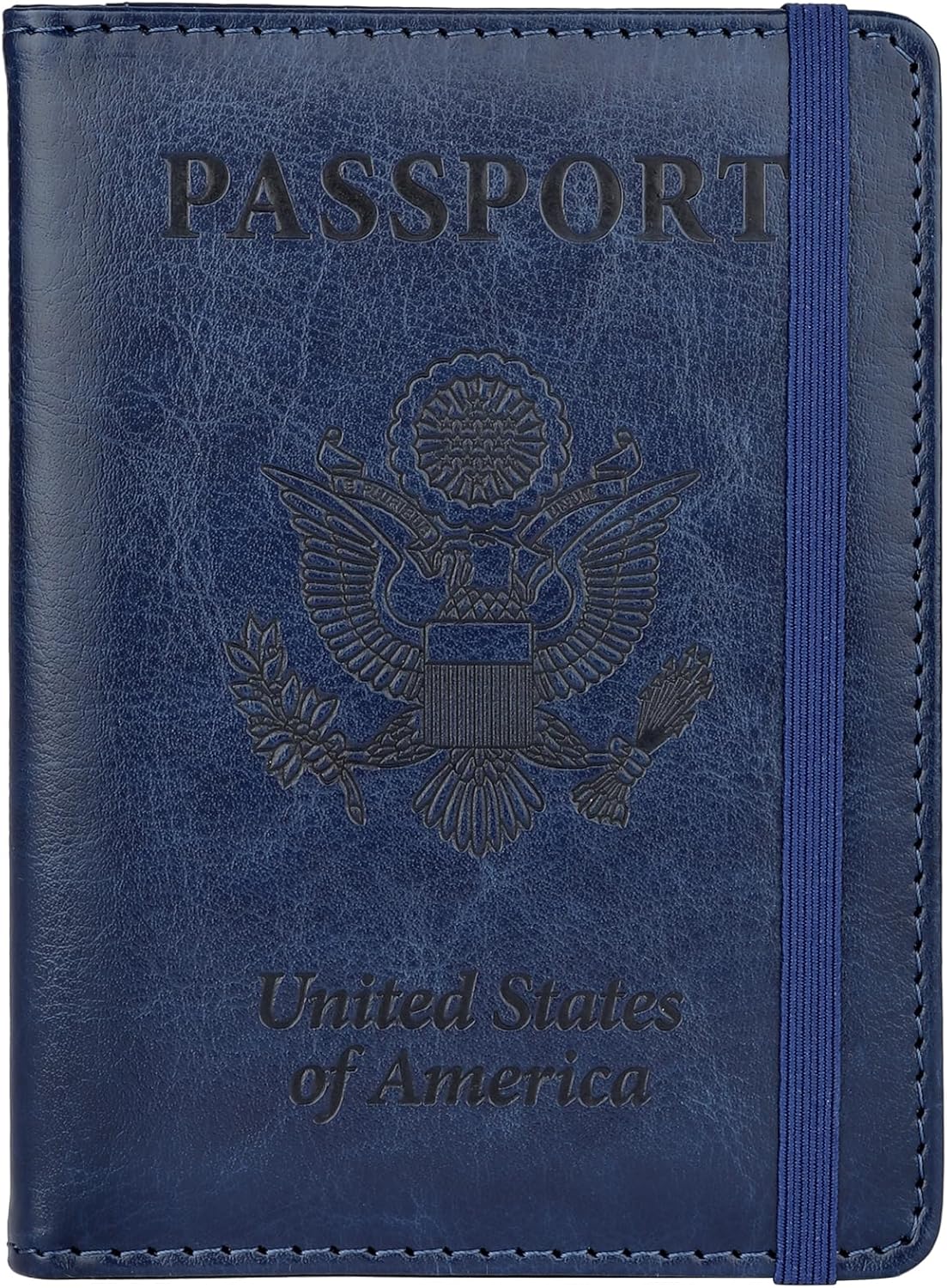 Passport Holder for Travel, Leather Passport Holder RFID Blocking Passport Cover Wallet Passport Case with Pen Holder Passport Holders for Travel Women Men Family Travels Must Haves Essentials, Black