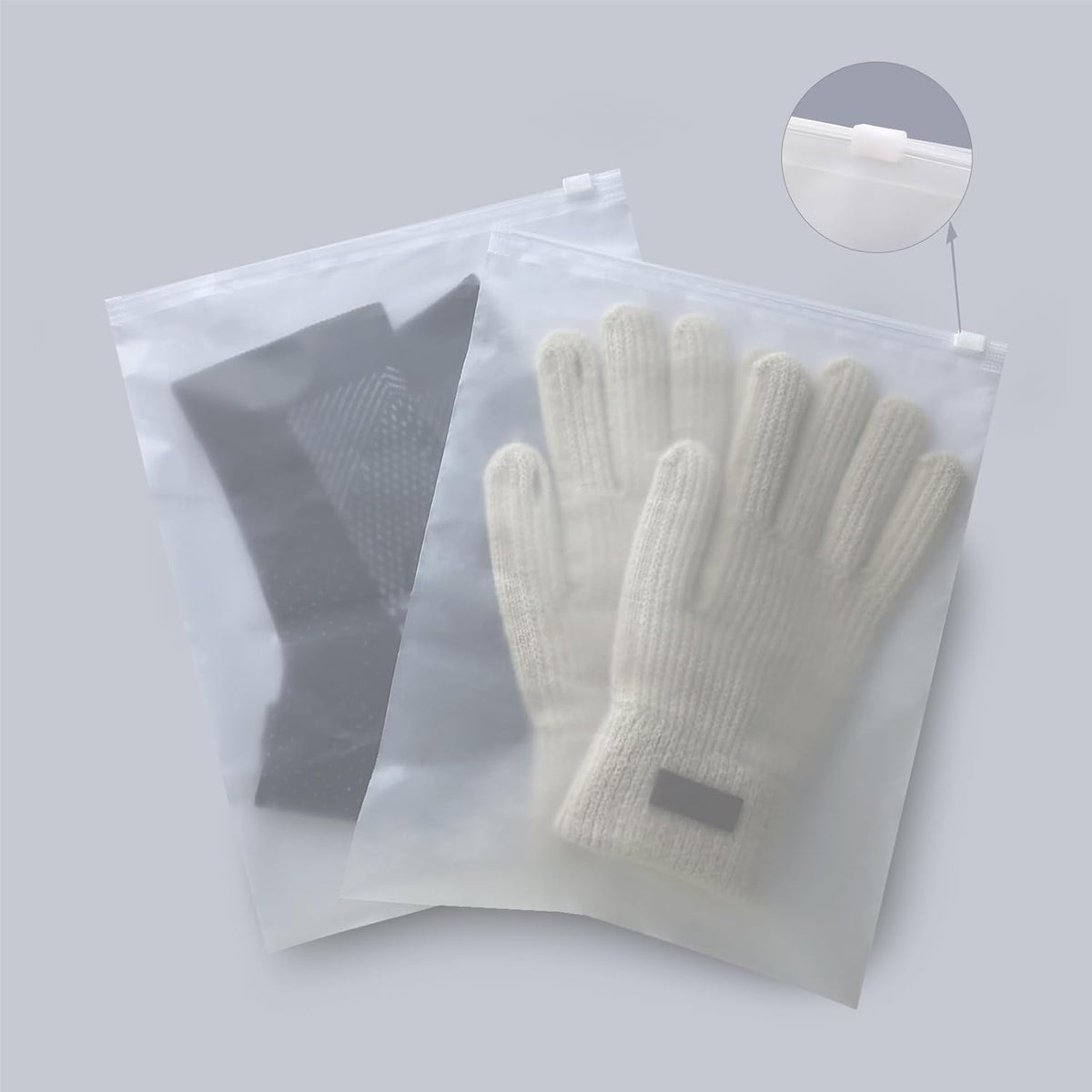 14x18 Inch Clothes Packaging Bags for Shipping, 2 Gallon Frosted Zipper Clothing Packaging Bags for small business, Clear Apparel Bag for Winter clothes, blankets, backpack | No Vent Holes