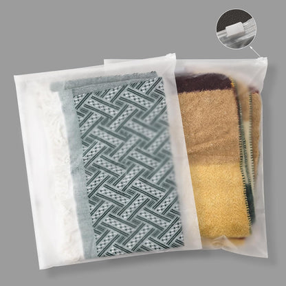 14x18 Inch Clothes Packaging Bags for Shipping, 2 Gallon Frosted Zipper Clothing Packaging Bags for small business, Clear Apparel Bag for Winter clothes, blankets, backpack | No Vent Holes