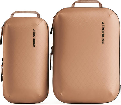 Ultralight Compression Packing Cubes - Lightweight Travel Organizers for Suitcases and Luggage (Black)