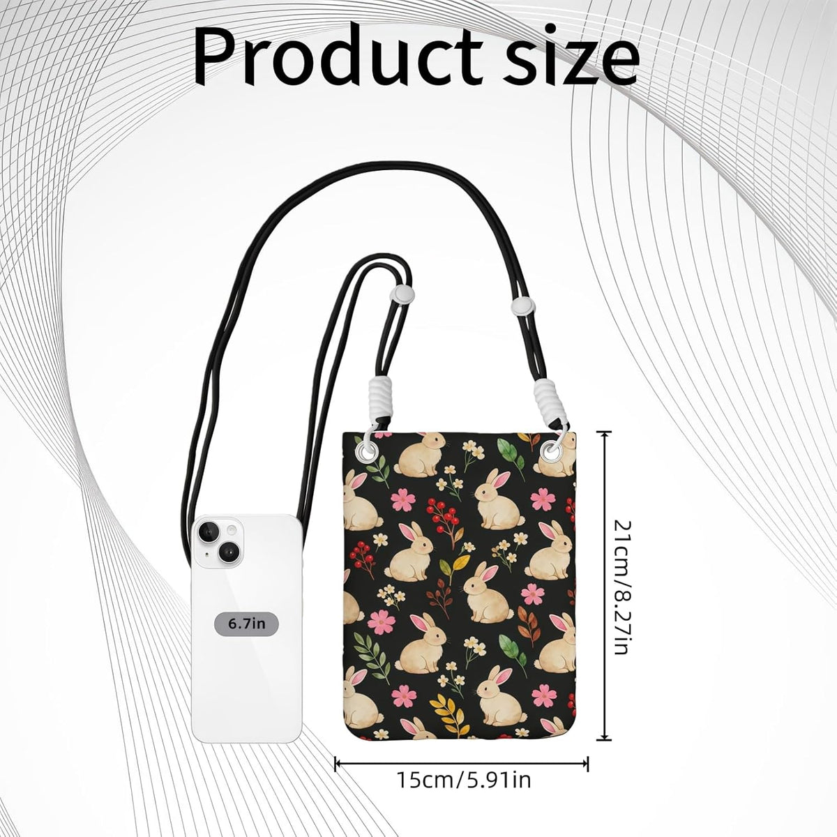 Crossbody Phone Bag | Equipped with Adjustable Detachable Strap, Ideal for Travel & Daily Commuting, Crossbody Bag for Men & Women