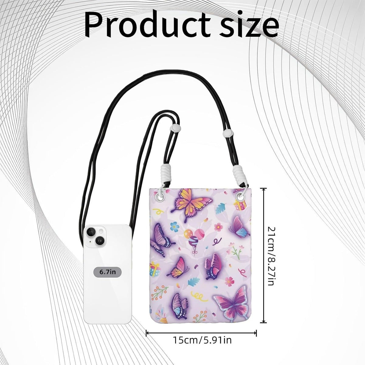 Crossbody Phone Bag | Equipped with Adjustable Detachable Strap, Ideal for Travel & Daily Commuting, Crossbody Bag for Men & Women