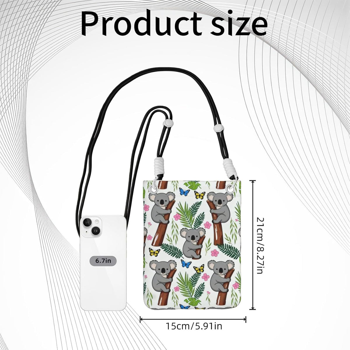 Crossbody Phone Bag | Equipped with Adjustable Detachable Strap, Ideal for Travel & Daily Commuting, Crossbody Bag for Men & Women