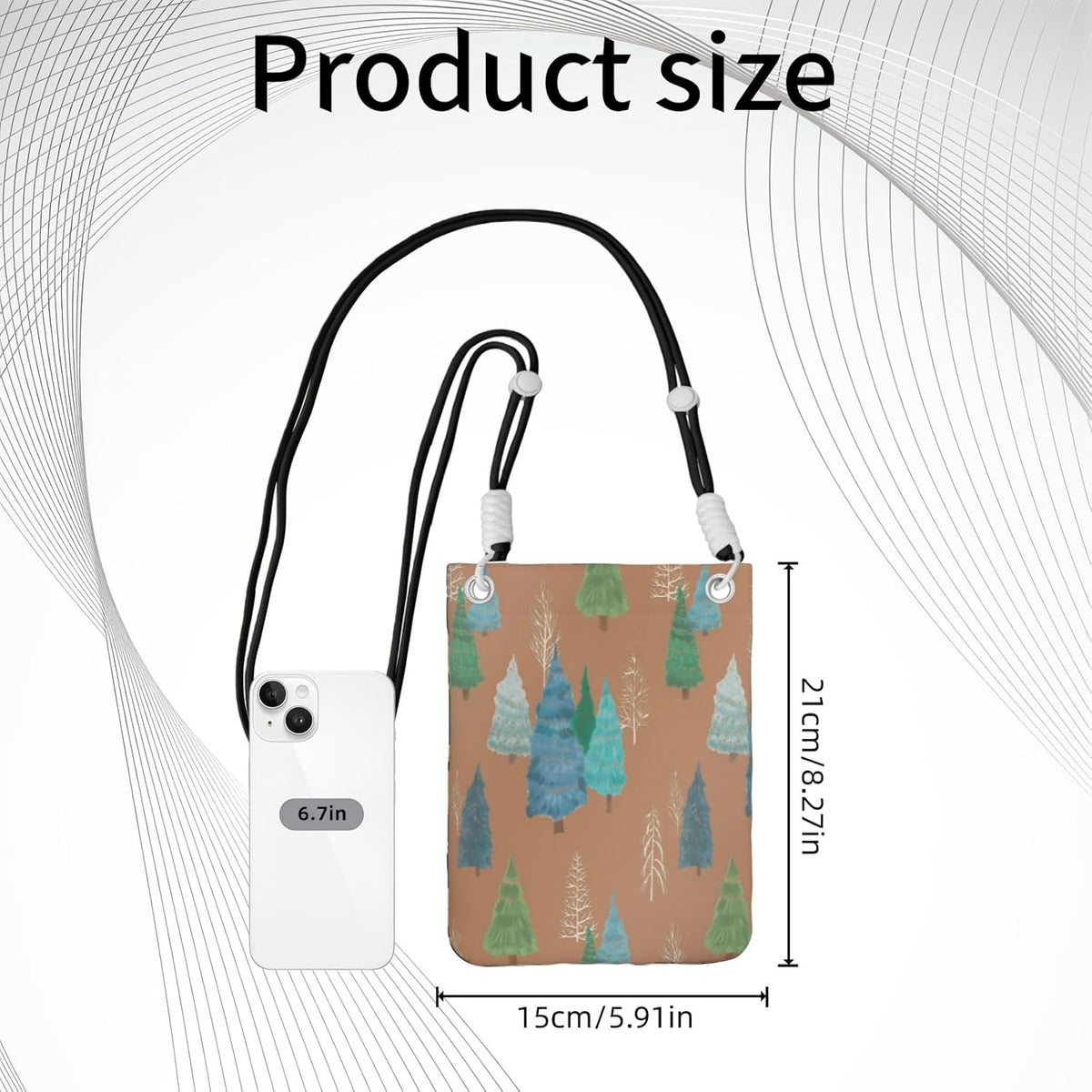 Crossbody Phone Bag | Equipped with Adjustable Detachable Strap, Ideal for Travel & Daily Commuting, Crossbody Bag for Men & Women