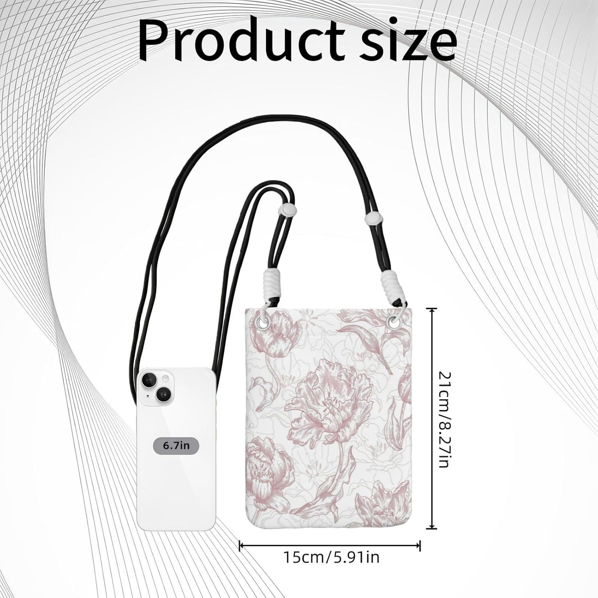 Crossbody Phone Bag | Equipped with Adjustable Detachable Strap, Ideal for Travel & Daily Commuting, Crossbody Bag for Men & Women