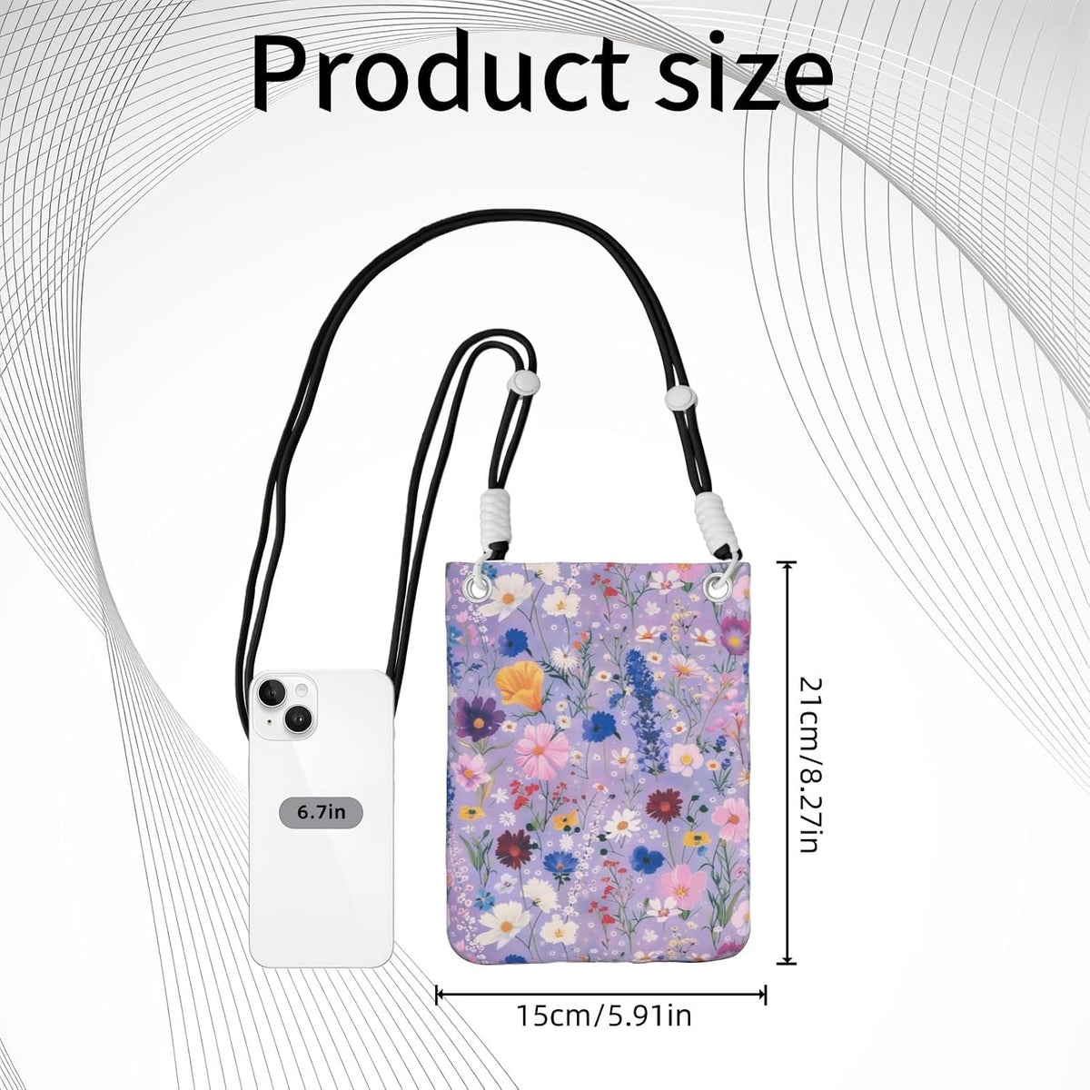 Crossbody Phone Bag | Equipped with Adjustable Detachable Strap, Ideal for Travel & Daily Commuting, Crossbody Bag for Men & Women