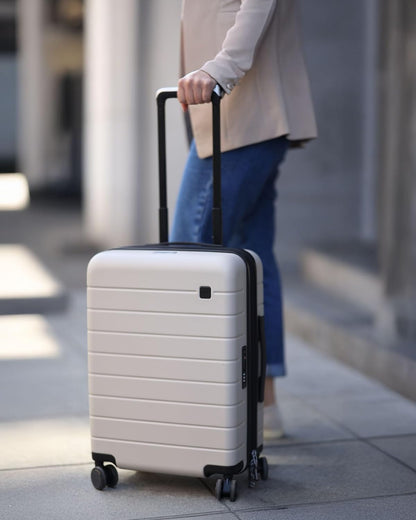 LUGGEX Carry On Luggage 22x14x9 Airline Approved,HUP3 Accelerate Access with DiHook, Handy Pouch, 20 inch Expandable Hard Shell Suitcases with Spinner Wheels (EX-Enhance,Nautical Blue,20 Inch,37L-41L)