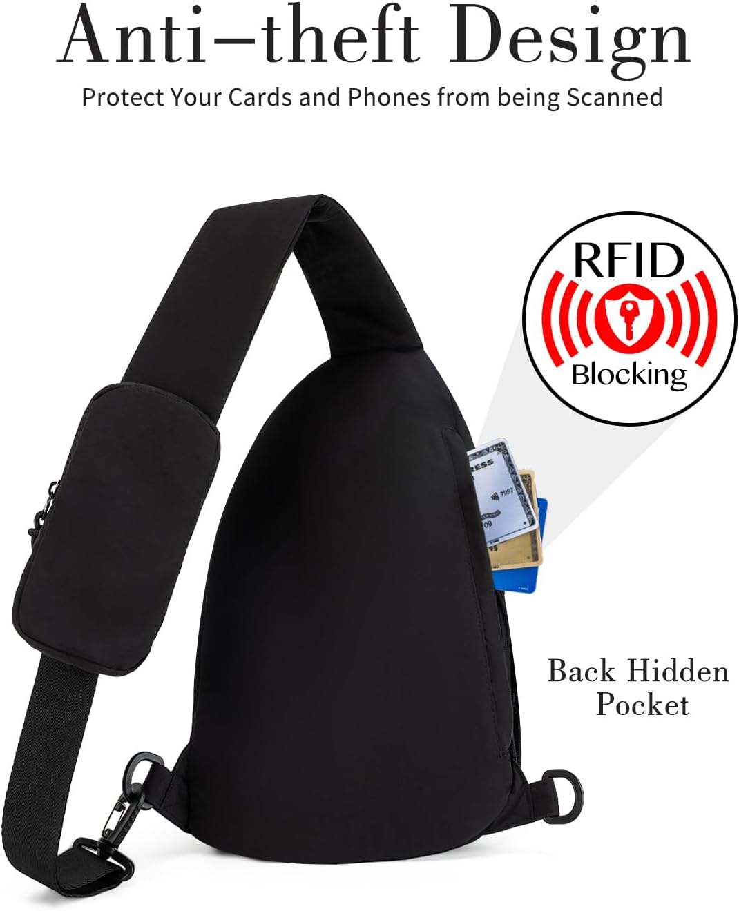 Sling Bag Crossbody Bags for Women with Anti-theft RFID Blocking Pocket | Water Bottle Holder, Adjustable Shoulder Strap, Phone Pocket, Cross Body Travel Purse, Sling Backpack, Tablet Compartment