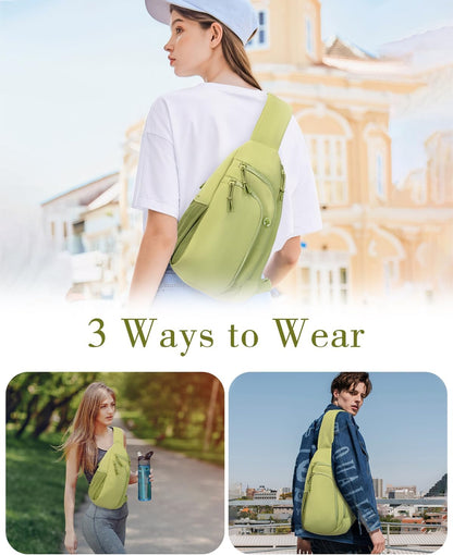 Sling Bag Crossbody Bags for Women with Anti-theft RFID Blocking Pocket | Water Bottle Holder, Adjustable Shoulder Strap, Phone Pocket, Cross Body Travel Purse, Sling Backpack, Tablet Compartment
