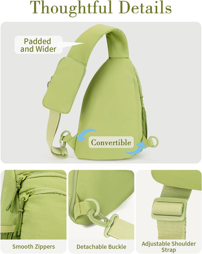 Sling Bag Crossbody Bags for Women with Anti-theft RFID Blocking Pocket | Water Bottle Holder, Adjustable Shoulder Strap, Phone Pocket, Cross Body Travel Purse, Sling Backpack, Tablet Compartment