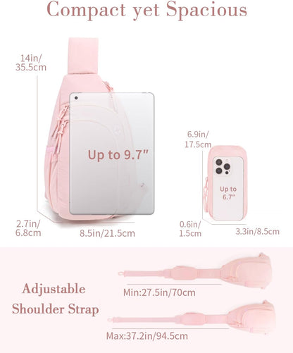 Sling Bag Crossbody Bags for Women with Anti-theft RFID Blocking Pocket | Water Bottle Holder, Adjustable Shoulder Strap, Phone Pocket, Cross Body Travel Purse, Sling Backpack, Tablet Compartment