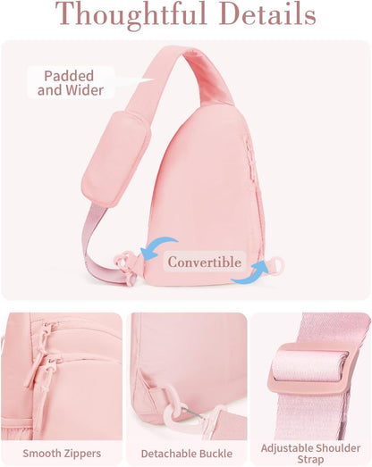 Sling Bag Crossbody Bags for Women with Anti-theft RFID Blocking Pocket | Water Bottle Holder, Adjustable Shoulder Strap, Phone Pocket, Cross Body Travel Purse, Sling Backpack, Tablet Compartment