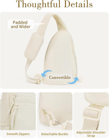 Sling Bag Crossbody Bags for Women with Anti-theft RFID Blocking Pocket | Water Bottle Holder, Adjustable Shoulder Strap, Phone Pocket, Cross Body Travel Purse, Sling Backpack, Tablet Compartment