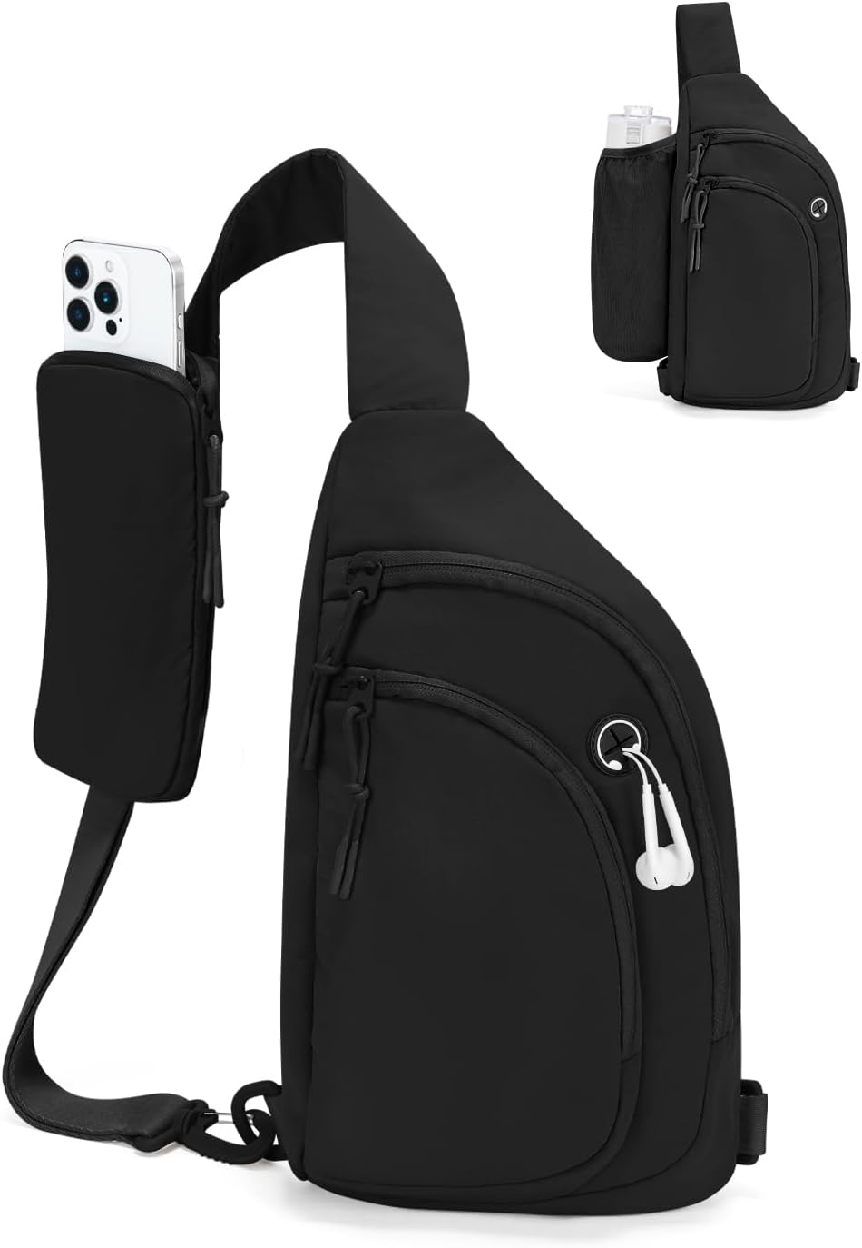Sling Bag Crossbody Bags for Women with Anti-theft RFID Blocking Pocket | Water Bottle Holder, Adjustable Shoulder Strap, Phone Pocket, Cross Body Travel Purse, Sling Backpack, Tablet Compartment