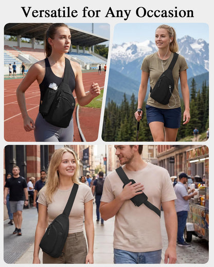 Sling Bag Crossbody Bags for Women with Anti-theft RFID Blocking Pocket | Water Bottle Holder, Adjustable Shoulder Strap, Phone Pocket, Cross Body Travel Purse, Sling Backpack, Tablet Compartment