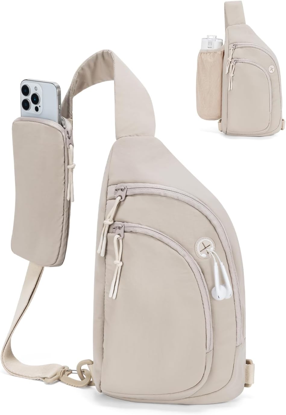 Sling Bag Crossbody Bags for Women with Anti-theft RFID Blocking Pocket | Water Bottle Holder, Adjustable Shoulder Strap, Phone Pocket, Cross Body Travel Purse, Sling Backpack, Tablet Compartment