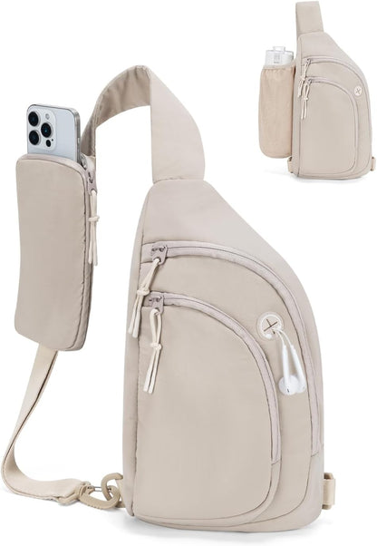 Sling Bag Crossbody Bags for Women with Anti-theft RFID Blocking Pocket | Water Bottle Holder, Adjustable Shoulder Strap, Phone Pocket, Cross Body Travel Purse, Sling Backpack, Tablet Compartment