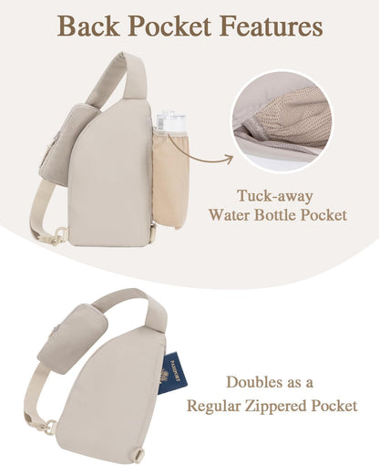 Sling Bag Crossbody Bags for Women with Anti-theft RFID Blocking Pocket | Water Bottle Holder, Adjustable Shoulder Strap, Phone Pocket, Cross Body Travel Purse, Sling Backpack, Tablet Compartment