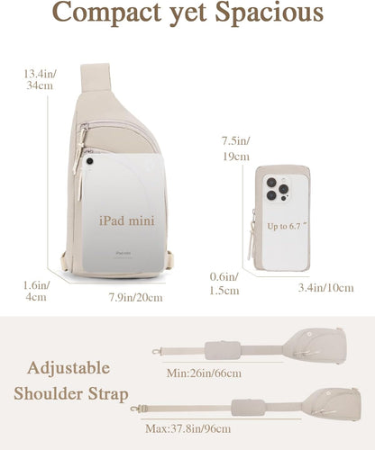 Sling Bag Crossbody Bags for Women with Anti-theft RFID Blocking Pocket | Water Bottle Holder, Adjustable Shoulder Strap, Phone Pocket, Cross Body Travel Purse, Sling Backpack, Tablet Compartment
