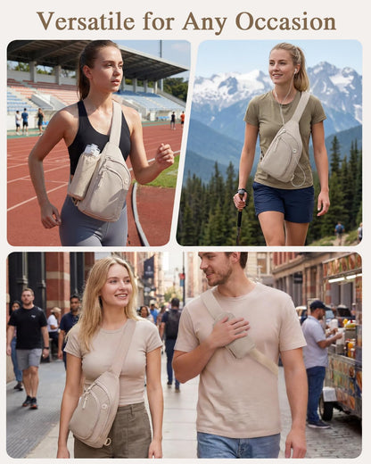 Sling Bag Crossbody Bags for Women with Anti-theft RFID Blocking Pocket | Water Bottle Holder, Adjustable Shoulder Strap, Phone Pocket, Cross Body Travel Purse, Sling Backpack, Tablet Compartment