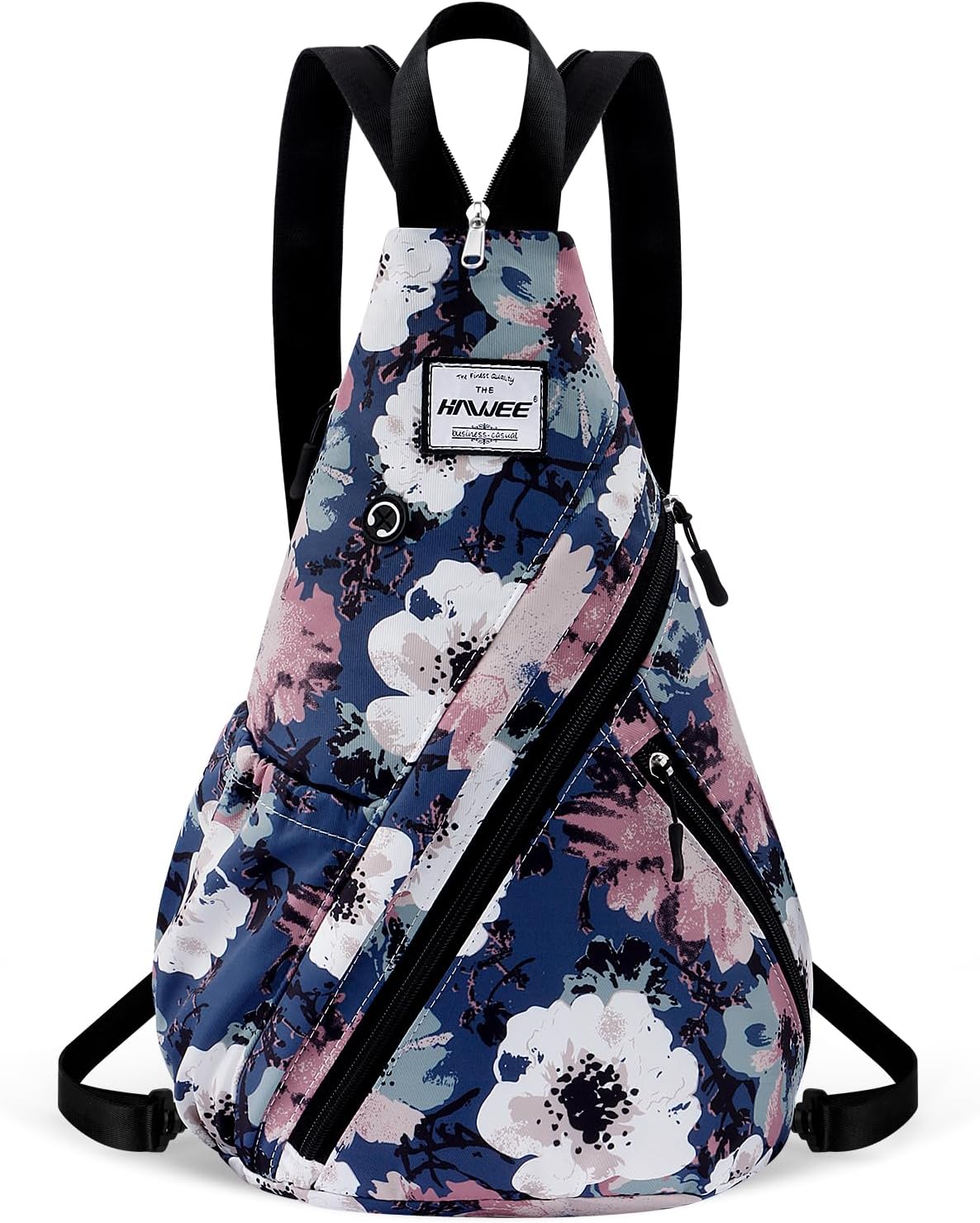 Water-Resistant Sling Bag for Women - Convertible Rope Chest Bag & Casual Daypack, Lightweight Crossbody Backpack for Travel, Cycling, Paisley Colorful