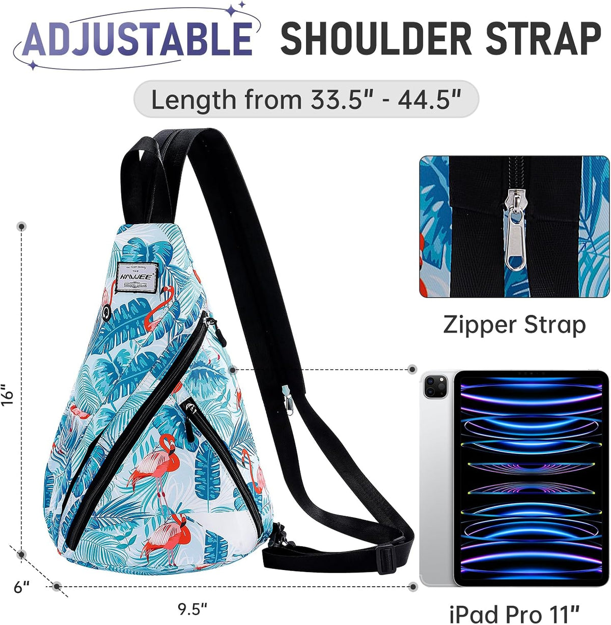 Water-Resistant Sling Bag for Women - Convertible Rope Chest Bag & Casual Daypack, Lightweight Crossbody Backpack for Travel, Cycling, Paisley Colorful
