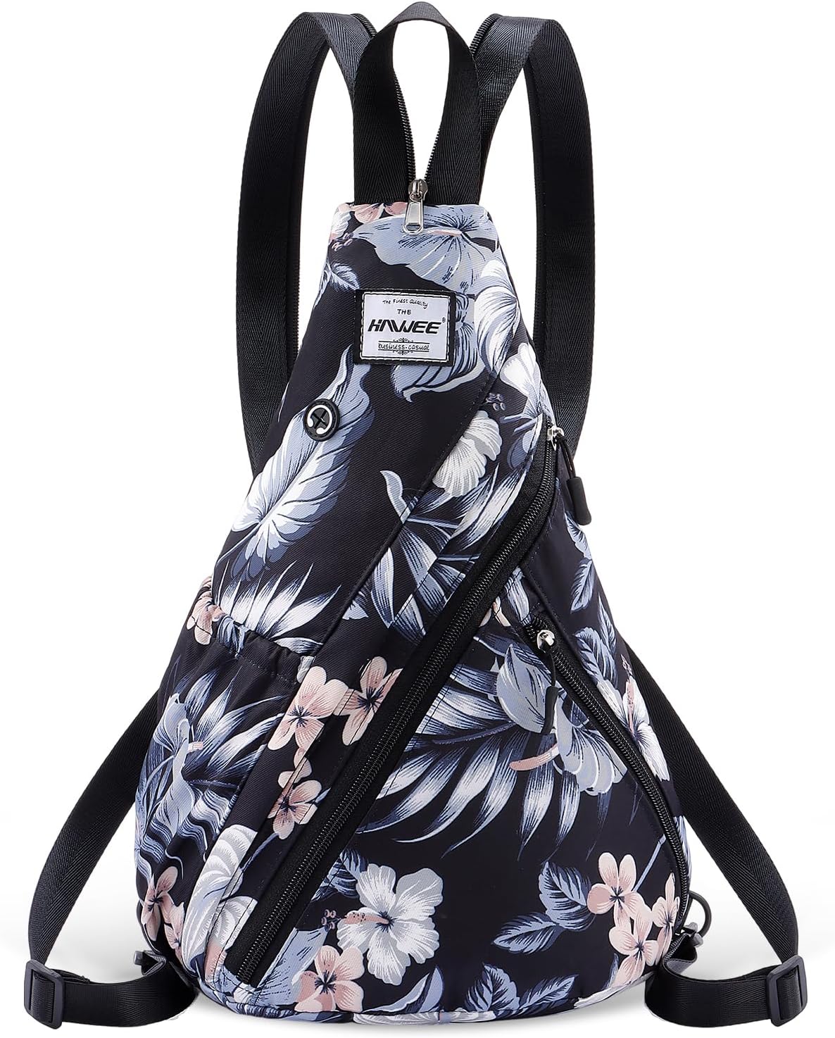 Water-Resistant Sling Bag for Women - Convertible Rope Chest Bag & Casual Daypack, Lightweight Crossbody Backpack for Travel, Cycling, Paisley Colorful