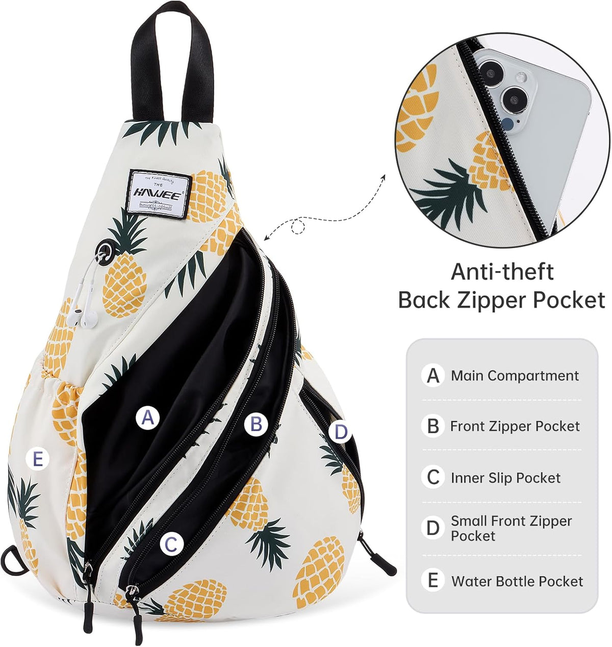 Water-Resistant Sling Bag for Women - Convertible Rope Chest Bag & Casual Daypack, Lightweight Crossbody Backpack for Travel, Cycling, Paisley Colorful